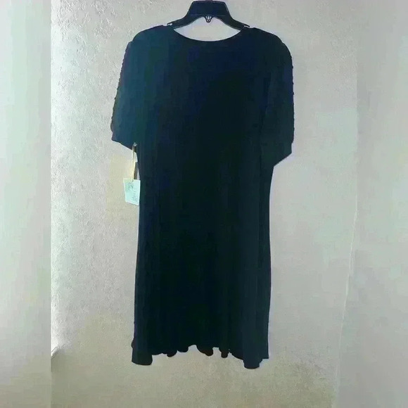 CeCe Dress Womens 2XL Black Sheer Sleeve NWT - Picture 3 of 7